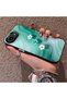 iPhone 16E Compatible Silicone Edge Hard Back Case Couple Phone Case with Floral Pattern - 2