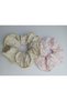 Women's Textured Floral Pattern Checkered Scrunchie Hair Clip Set of 2 - 6