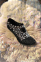 Handmade black floral sequin slippers - sparkling, elegant, traditional vintage design - bridal gift - size 36-37 house slippers - 4