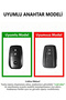 Toyota Compatible Corolla, Cross, Yaris, Cross, Ch-R, Rav4, Hilux, Compatible Silicone Patterned Key Case Cover (Black) - 2