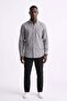 Men's Melange Long Sleeve Shirt - Black - 2