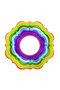 Rainbow Ribbon Ring - Inflatable Wave Pattern Ring - Inflatable Colorful Sea Ring - Wave Figure Swimming Ring - Inflatable Ring with Wavy Rainbow Pattern 115 Cm. - 4