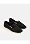 Women Black Knitted Loafers - 2