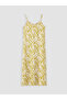 Esvab • Modern & Distinctive V Planting Threaded Embroidered Dress with Rope Straps