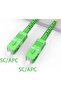 SC APC to SC APC Simplex Single Mode PVC Fiber Optic Patch Cable (1.5m) - 5