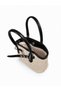 Duarte Belt Detailed Straw Handbag and Crossbody Bag Black - 6