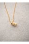 Premium Steel Gold Color Pearlescent Four-Leaf Clover Necklace - Non-Tarnish Zircon Stone Framed Chain Necklace - 3