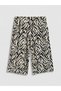 Alita City Lcw Grace Beige Combed Cotton Patterned Standard & Regular Women's Capri with a Difference - 5