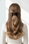 Brown Hair Ties Set - Rubber and Spiral Hair Binding Accessories 6-Pack - 2