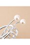 Large Size Pearl Music Note Shaped Metal Hair Clip - 4