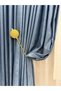 Curtain Accessory for Cornice Mounted Rope-Wrapped Ghost Curtain Rod 1 Piece (Easy Installation Without Drilling) Mustard - 2