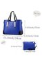 2pcs Women Clacssic Tote Bag Fashion Handbag And Purses Ladies Shoulder Bag Top Handle Satchel Wallet Set - 2
