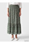 Nevavm Floral Ruffle Skirt with Elastic Waist - 2