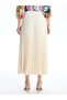 Trendlucky Women's Pleated Skirt with Elastic Waist in Plain Crepe - 7