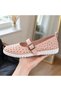 Rosé Pink Genuine Leather Large Size Women's Ballerinas 36-44 - 3