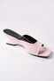 Lyra - Pink Open Toe Heeled Slippers