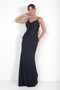 Women's Thin Strap Lined Front Gathered Bocuk Detailed Top Satin Skirt Crepe Long Dress