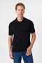 Black Regular Fit Polo Neck T-Shirt - 5