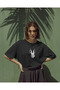 Doom Rabbit Oversize Unisex Black T-Shirt - 3