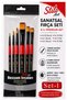 Professional Painting Brush Set 6-Piece Round and Cut Tip 1 Pack Stilo Set 1 Synthetic Quality Ressa