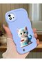 Realme C11 2021 Compatible Case Camera Protector Blue Silicone Couple Phone Case Cat Pattern
