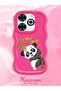 Infinix Smart 8 Plus Compatible Case Camera Protector Red Silicone Couple Phone Case Panda Pattern - 2