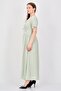 Women Embroidered Maxi Dress, Sage Green - 3
