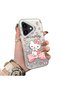 iPhone 16 Compatible Hard Acrylic Back Silicone Edge Lens Protection Case