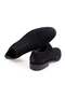 Black Color Lace-Up Genuine Leather Suede Men's Shoes - 2