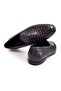 Dark Gray Color Laceless Genuine Leather Leather Sole Men's Shoes - 2