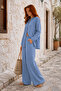Muslin Shirt and Wide-Leg Pants Two-Piece Set - 2