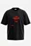 Too Creative 9 5 Design Printed Unisex Oversize Black Tshirt
