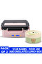 - Stainless steel lunch box with food jar . - 2
