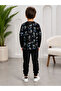 Crew Neck Skeleton Skateboard Printed Children's T-Shirt - 2