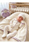 Lilac Crochet Blanket and Front Snap Fasteners 4-Piece Hospital Discharge Set
