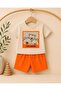 3-Piece Cotton Teddy Bear Printed Baby Shorts Set 6-24 Months - 4