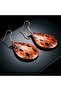 100% Handmade Copper |   Copper Orange Minimal Floral Pattern Dangle Earrings |   100% Handmade Copper - 8
