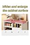 80×40×90CM Coffee Bar Cabinet, White Kitchen Storage Cabinet, Freestanding Sideboard Buffet Cabinet with Door & Open Shelves, Multipurpose Console Table Wood - 4