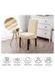 100% Waterproof Dining Chair Covers Set of 6, Stretchable Slipcovers for Kitchen & Restaurant Chairs (Large, Leaves-Beige) - 7
