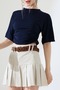Women's Sandy Side Gathered Short Sleeve Blouse - 4