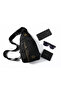 Multi-Compartment Waterproof Daily Use Cross Shoulder and Backpack Bag with USB Port, Black - 3