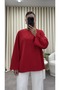 Oversize Crew Neck Wide Long Sleeve Blouse