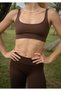 U-Neck Thick Strap Seamless Sports Bustier - 6