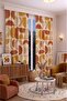 Modern Geometric Patterned Background Curtain 100 X 250 cm 1 Panel Decorative Digital Printed Premium Living Room Bedroom Window Curtain
