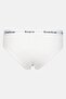 Women 3Pcs Brand Logo Bikini Panties, White - 3