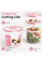 Leakproof Plastic Food Storage Container Set, 4 PC with Locking Lids, 220ml + 450ml + 900ml + 1.2L, Lunch Box Containers for Snacks & Meal Prep - 5