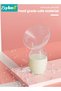 2Pcs Manual Breastmilk Pump, 100% Food-grade Silicone Breastmilk Collector, Silicone Breastmilk Pump with Leakproof Lid for Breastmilk feeding, Clear 90ml, BPA Free Manual Milk Collector with Cap - 3