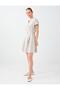 Stone Belt Detailed V-Neck Off-Shoulder Dress - 2