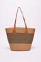 Women's Striped Straw Shoulder Bag