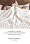 Fur Bubble Blanket Double Size Plush Rabbit Hair Soft 220X240 cm Cream Off-White - 2